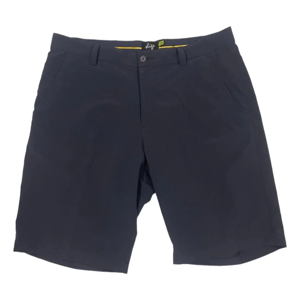 Sligo Golf Shorts Gray Athletic Zip Flat Front Pockets Mens 34